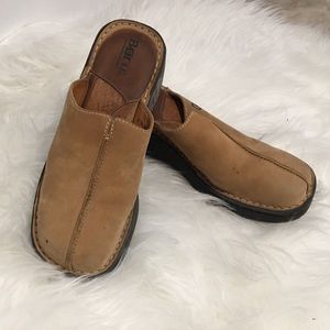 Born leather light brown clog/mules